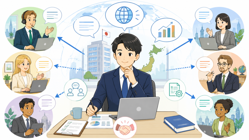 海外拠点を管理する「ハブ人材」